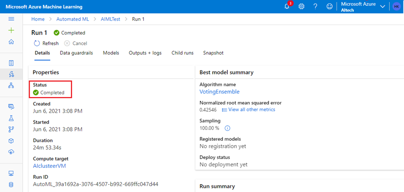 Azure Machine Learning Model Deploy and Train